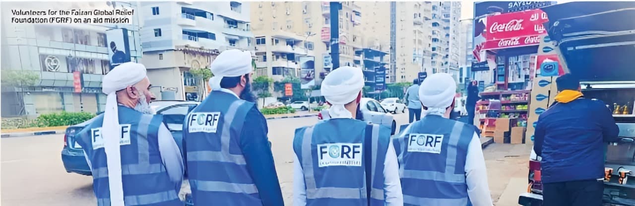 FGRF humanitarian aid workers helping communities